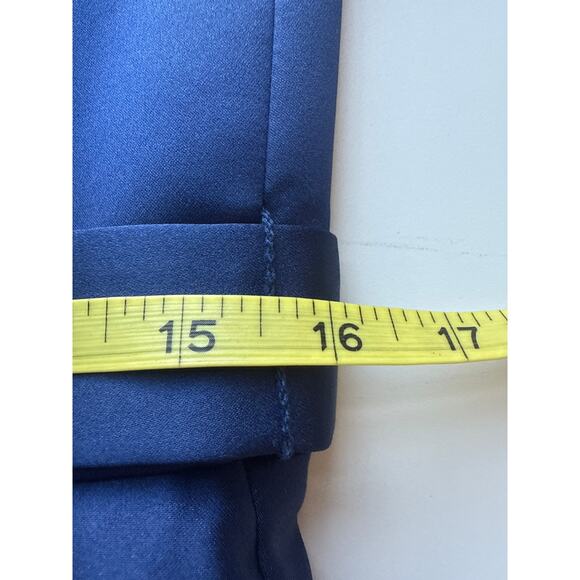 NWT y2k ABS Satin Strapless Cocktail Mini Peplum Dress in Blue Size 10 - Picture 6 of 10